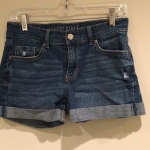 aeropostale wholy jean shorts size 0